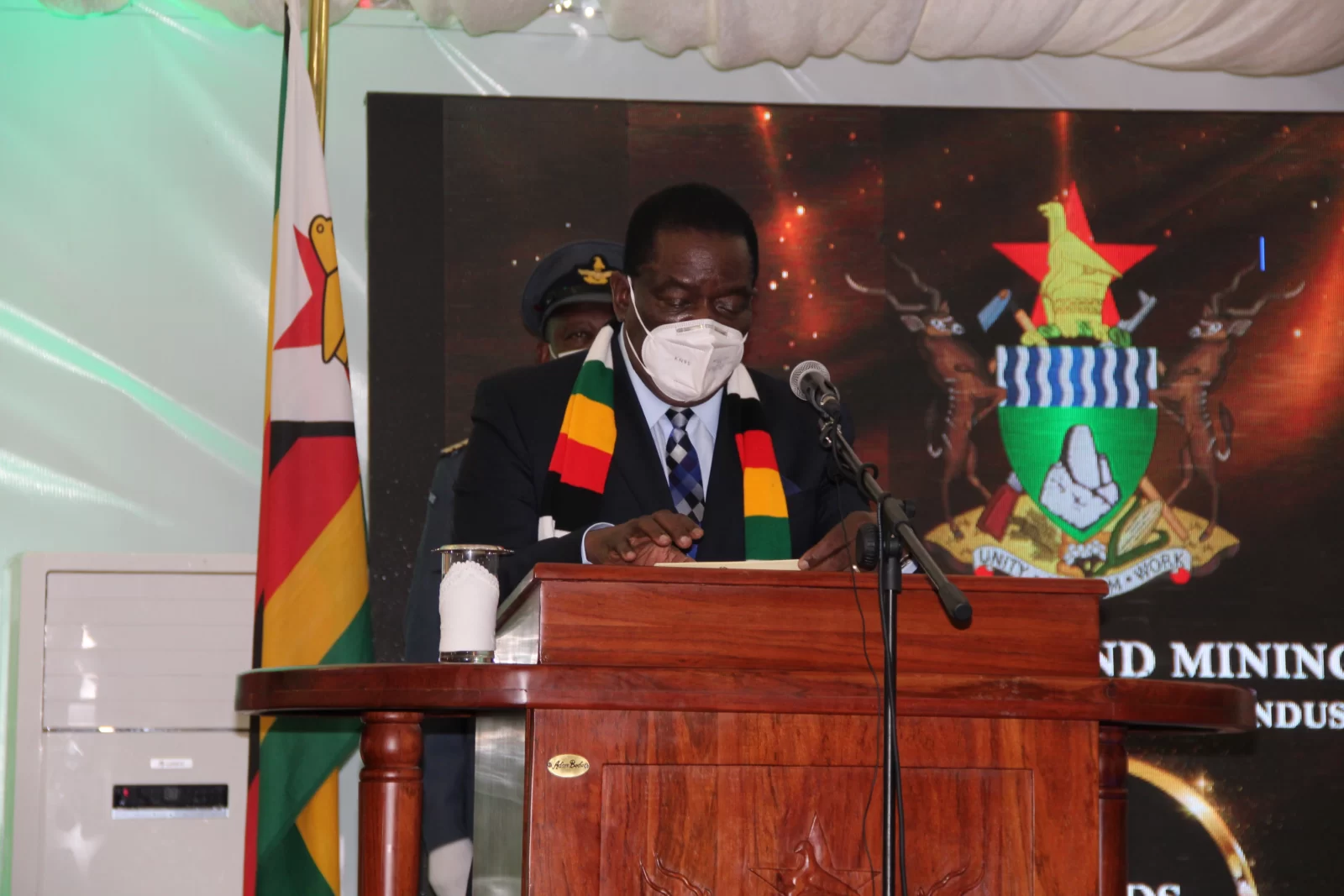 President Emmerson Mnangagwa at the Zimbabwe Mining Industry Awards