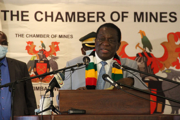 Mnangagwa at Chamber of Mines