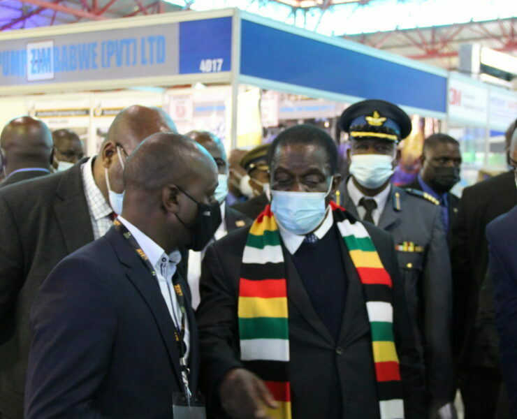 President Mnangagwa at Mine Entra in Byo