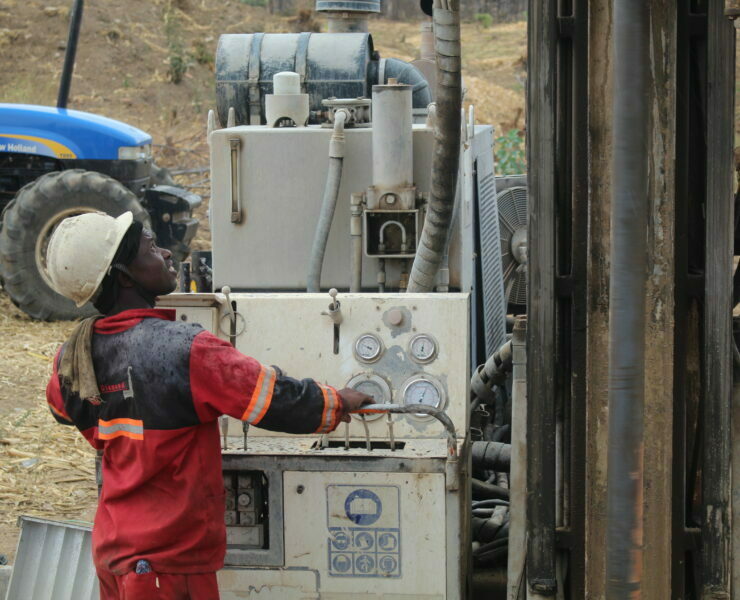 Diamond drilling in progress at Kamativi Lithium Mine