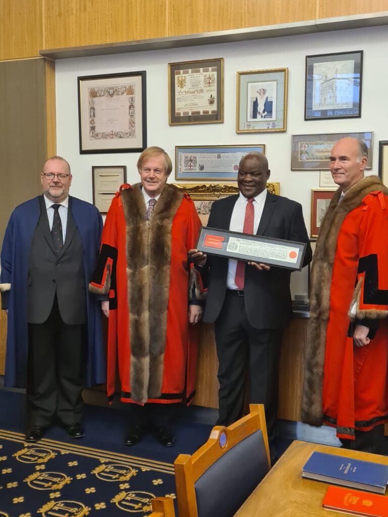 Dallaglio Chairman Sternford Moyo Bestowed Freedom of City of London Award
