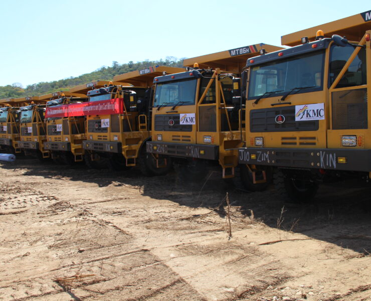Kamativi mining Company (KMC) dump trucks