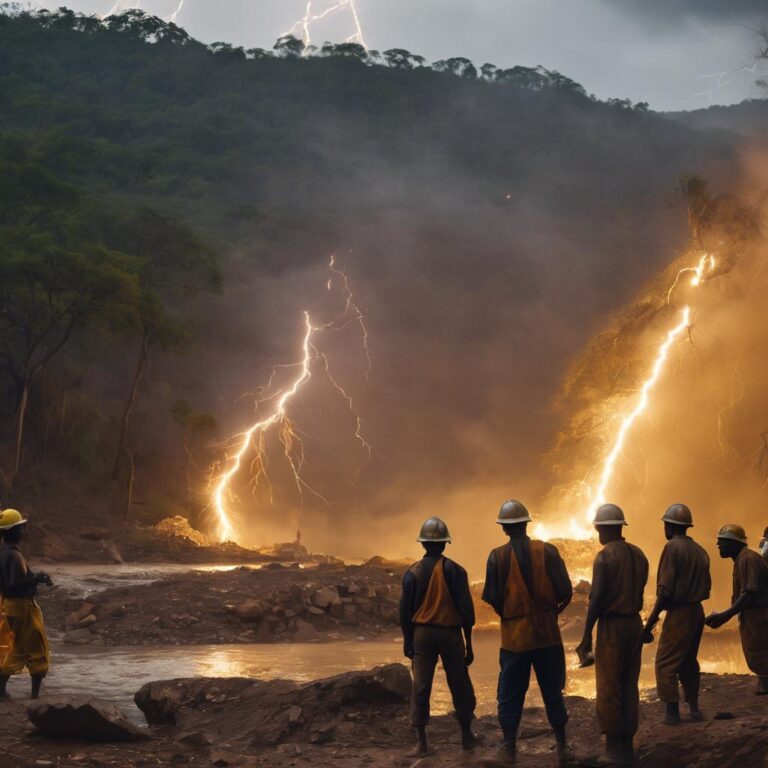 Three Miners struck by lightning