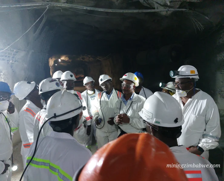 AMMZ at a technical visit at Pickstone Peerless Mine in Chegutu