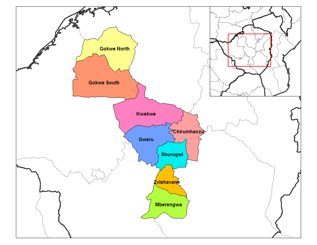 Midlands districts in Zimbabwe Midlands districts in Zimbabwe